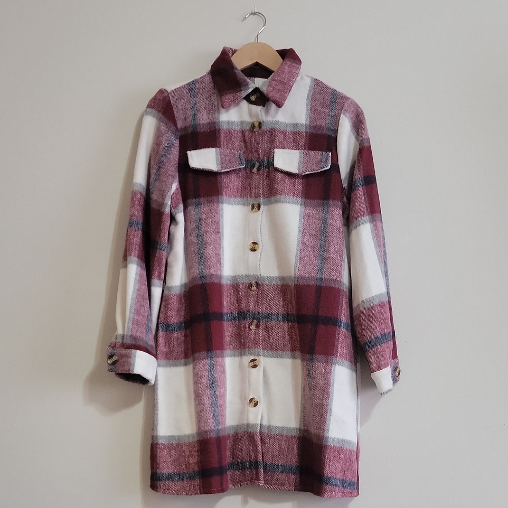 Plaid Button-Up Women's Jacket